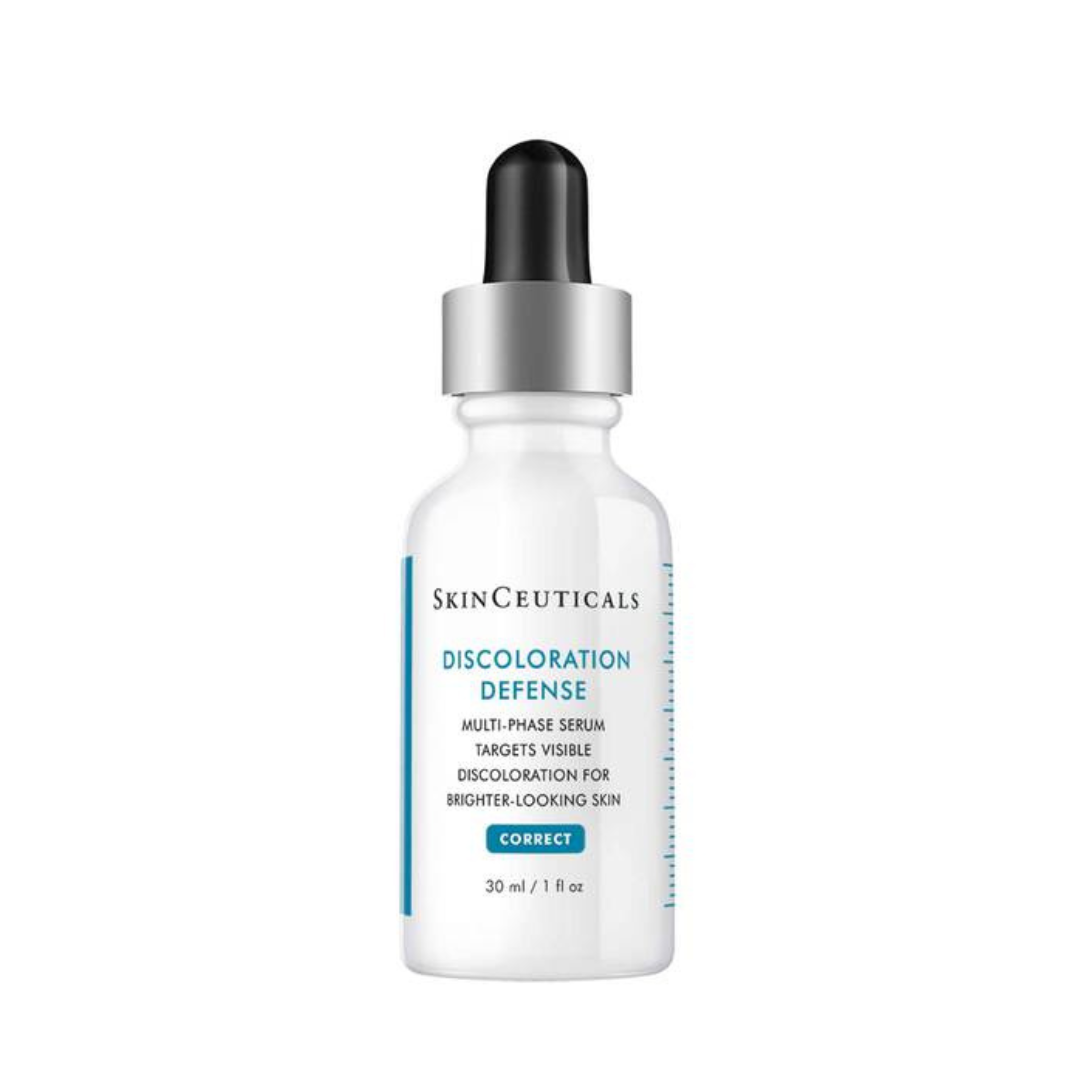 Skin discoloration + dark spot correcting serum.
Daily dark spot corrector targets visible skin discoloration for brighter, more even-looking skin.

Discoloration Defense is a layerable, daily-use dark spot corrector clinically proven to reduce the appearance of key types of skin discoloration in all skin tones, including hard-to-treat forms such as stubborn brown patches and post-acne marks. Formulated with 3% tranexamic acid, 1% kojic acid, 5% niacinamide, and 5% HEPES, this serum for dark spots improves the appearance of skin discoloration, brightens skin, and evens skin tone in as early as 2 weeks.